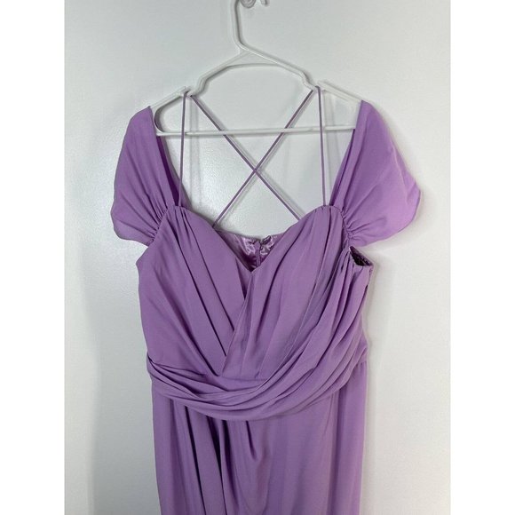 City Chic Maxi Entwine FF Lilac NEW Dress Womens Plus Size Medium 18 Spring - Picture 4 of 8